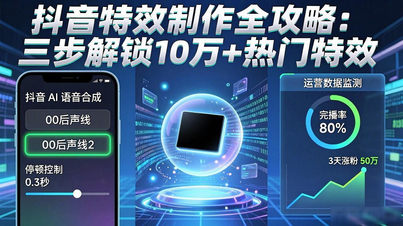 爆款特效制作流程_抖音特效制作入门_热点抖音明星视频怎么做出来的呢,